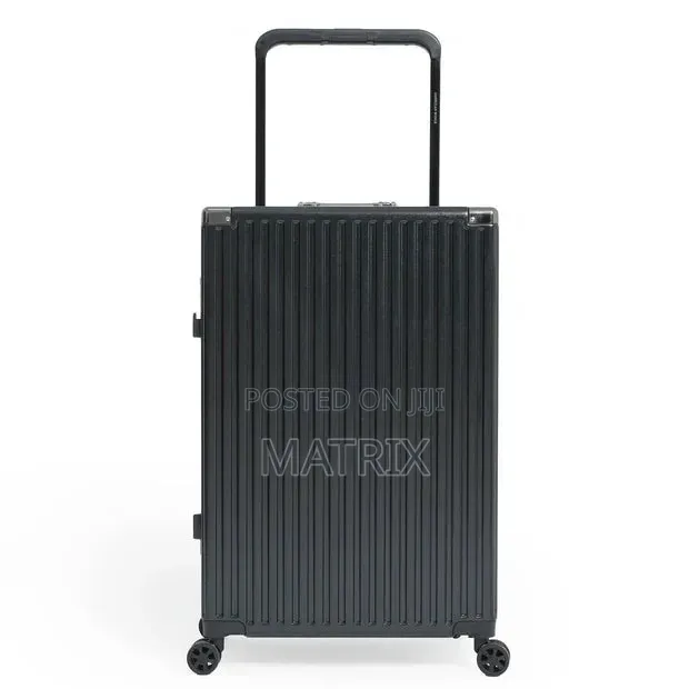 3Pcs Aluminum Frame Luggage Set Black, 20 24 28" Hardshell Suitcases