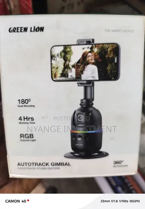 Green Lion AutoTrack Gimbal, a Smart 360° Rotation Phone Holder.