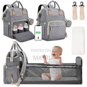 Baby Bed and Backpack Bag | 2-in-1 Portable Travel Crib Diaper Bag