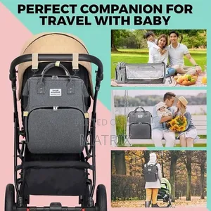 Baby Bed and Backpack Bag | 2-in-1 Portable Travel Crib Diaper Bag