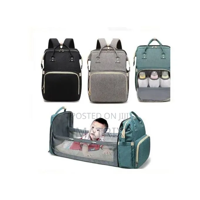 Baby Bed and Backpack Bag | 2-in-1 Portable Travel Crib Diaper Bag