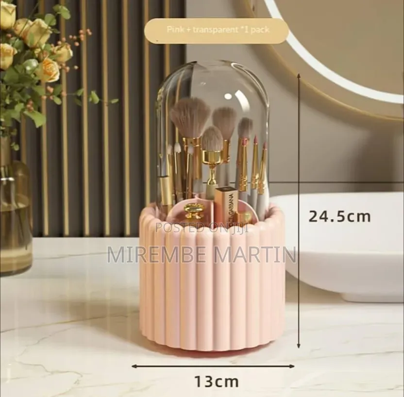 Makeup Brush Storage Box 5 Grids Cute for Desk Organizer