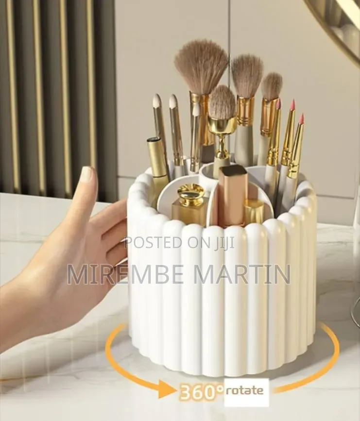 Makeup Brush Storage Box 5 Grids Cute for Desk Organizer