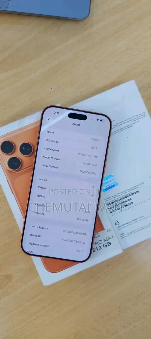 New Apple iPhone 17 Pro Max 256 GB Orange