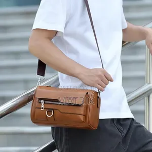 Leather Shoulder Bag Waterproof Crossbody Business Bag WEIXIER