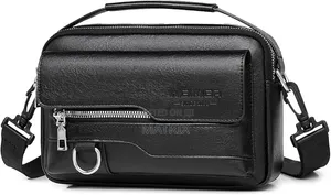 Leather Shoulder Bag Waterproof Crossbody Business Bag WEIXIER