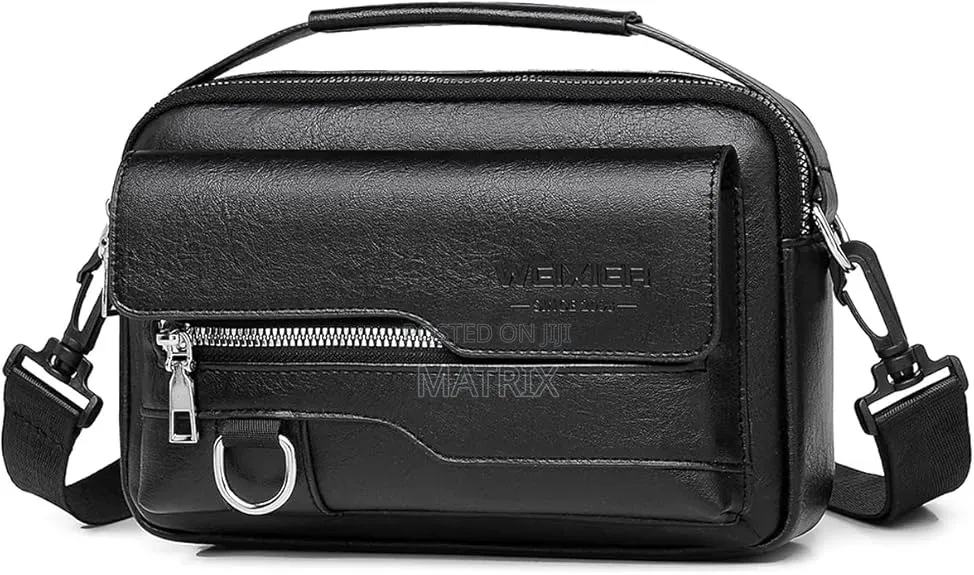 Leather Shoulder Bag Waterproof Crossbody Business Bag WEIXIER