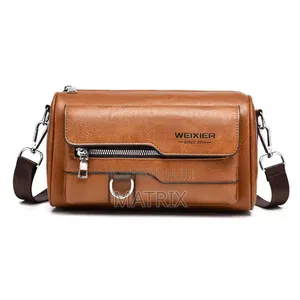Leather Shoulder Bag Waterproof Crossbody Business Bag WEIXIER