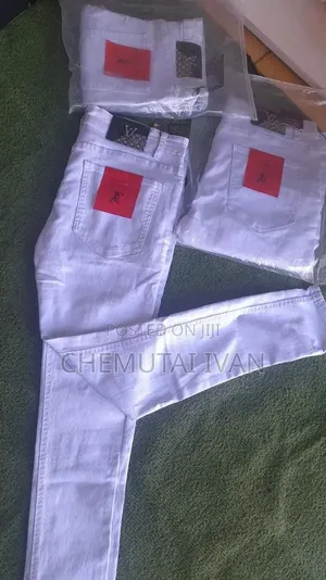 Plain White Jeans for Men