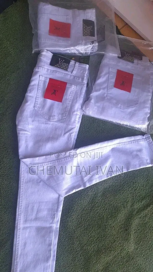Plain White Jeans for Men