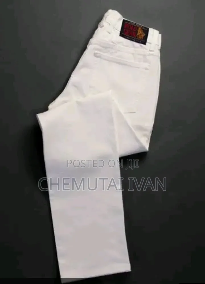 Plain White Jeans for Men