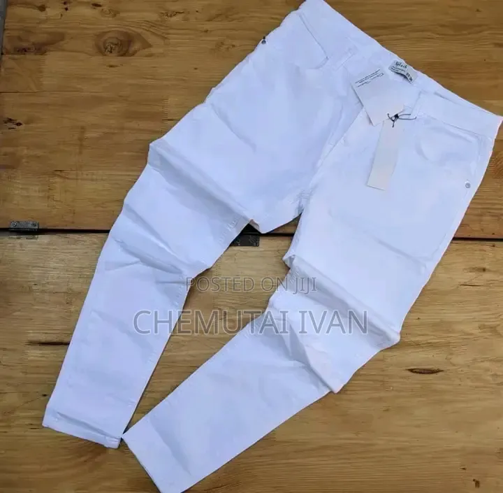 Plain White Jeans for Men