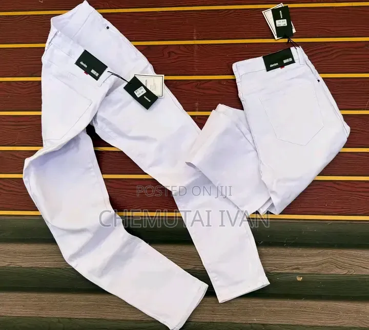 Plain White Jeans for Men