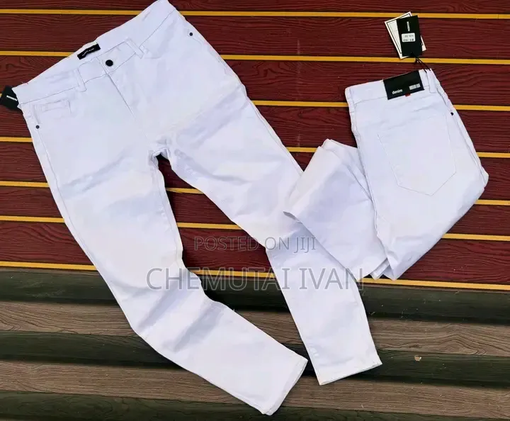 Plain White Jeans for Men