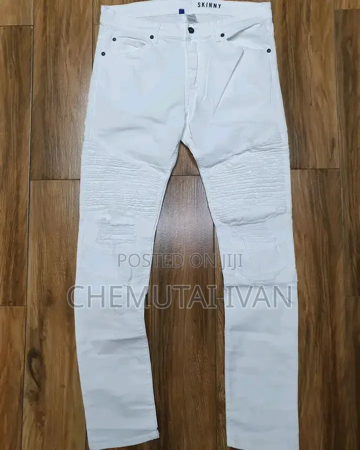 Plain White Jeans for Men