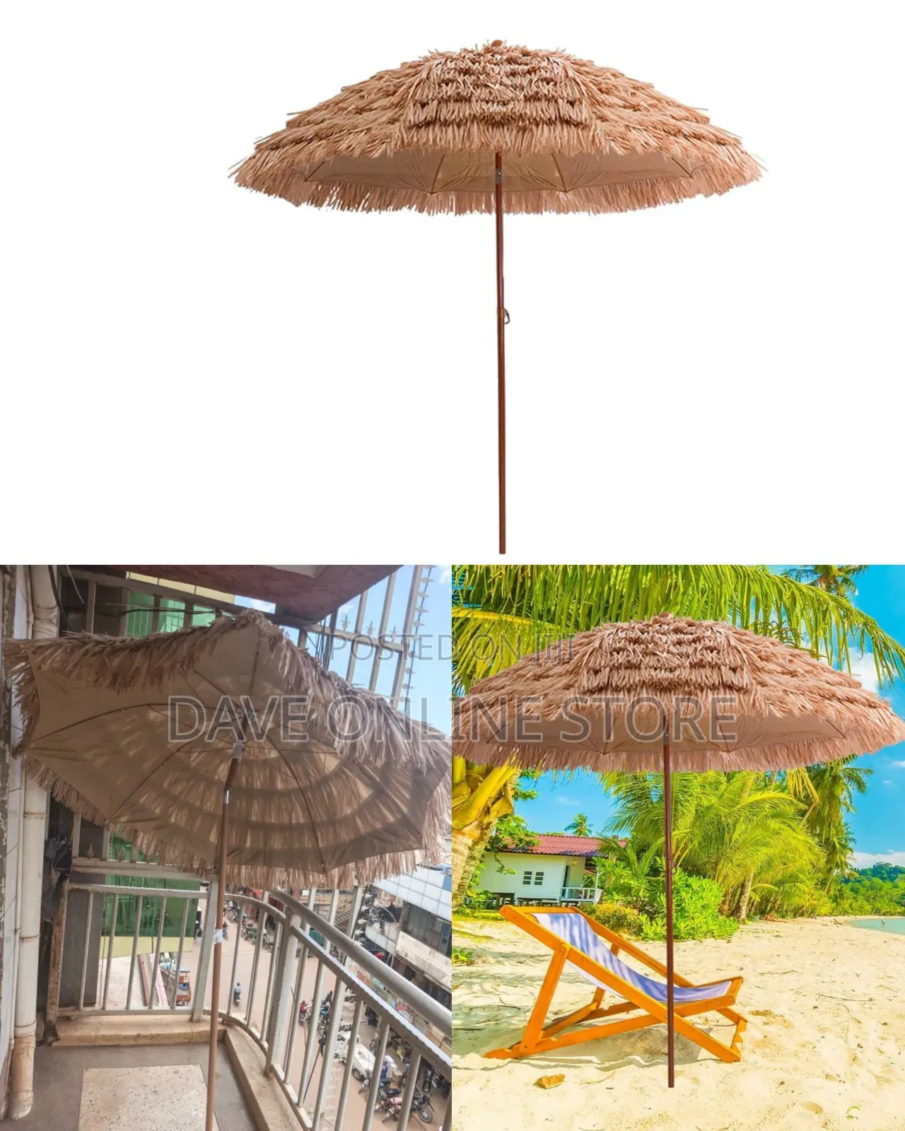 160cm Canopy Hawaiian Pool Patio Umbrella