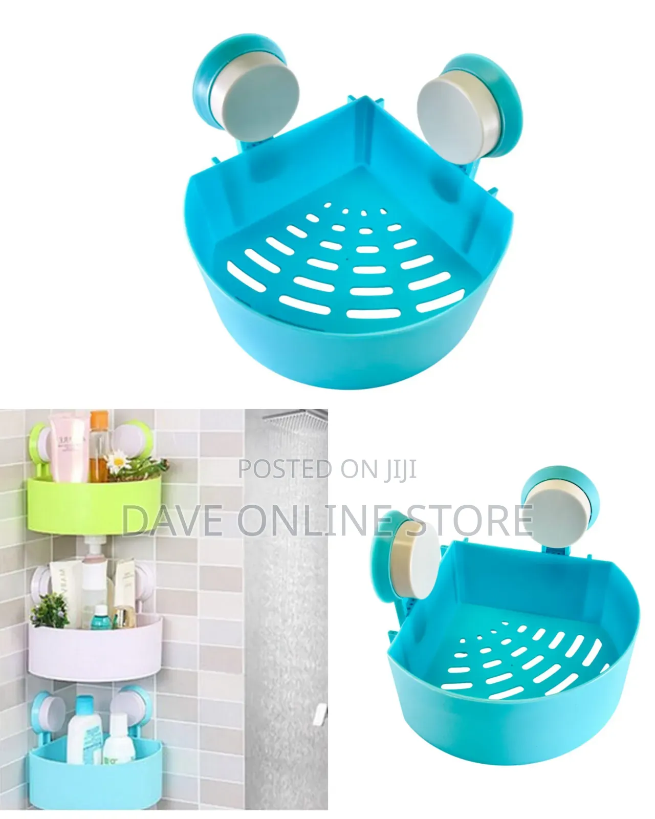 7 X 8 X 3 Inches Triangle Shelves Corner Shower Basket