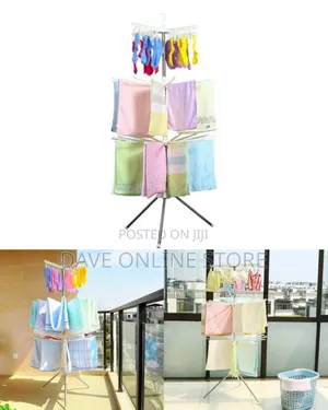 Folding Clothes Drying Rack 3-Tier Indoor Outdoor Space