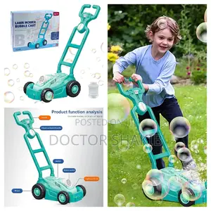 Automatic Bubble Blowing Mower With Bubble Bottle