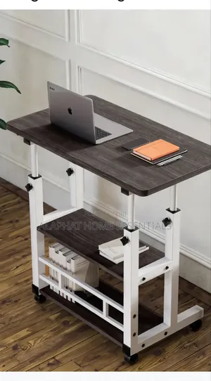 Adjustable Mobile Laptop Table With Wheels Storage