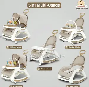 5-in-1 Multi-Functional Baby Chair and Musical Walker
