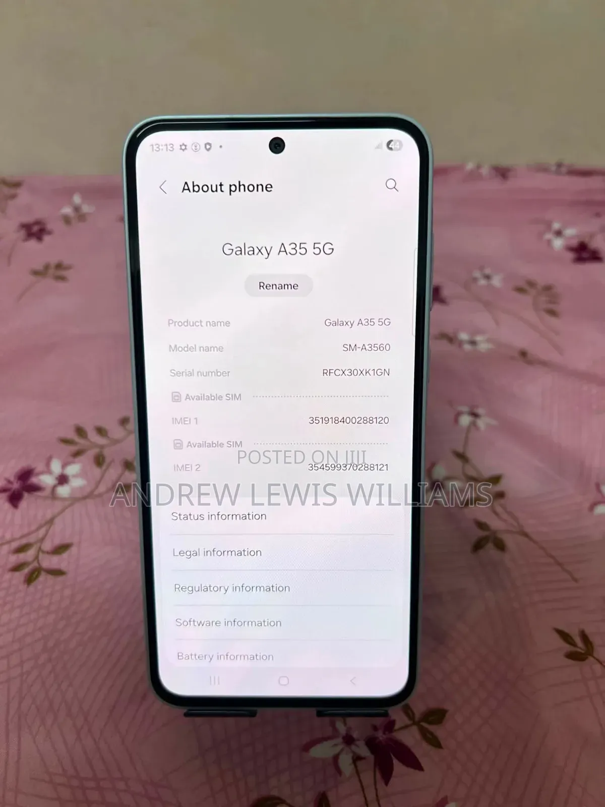 New Samsung Galaxy A35 256 GB Blue