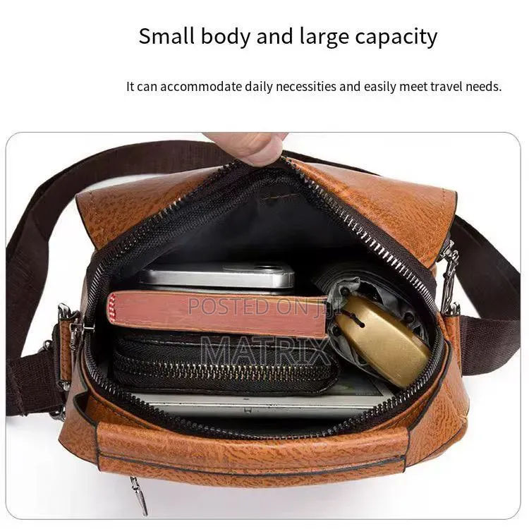 Crossbody Bag for Men | Leather Shoulder Messenger Bag