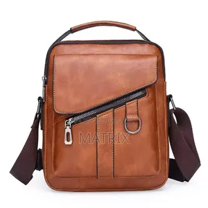 Crossbody Bags for Men | Brown Genuine Leather Messenger Bag