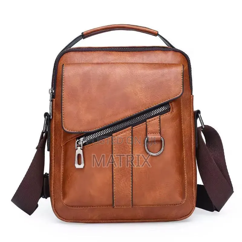 Crossbody Bags for Men | Brown Genuine Leather Messenger Bag
