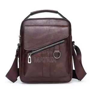 Crossbody Bags for Men | Brown Genuine Leather Messenger Bag