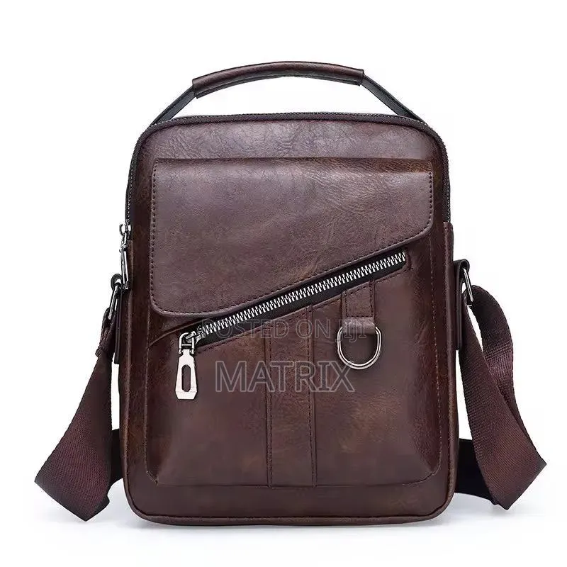 Crossbody Bags for Men | Brown Genuine Leather Messenger Bag