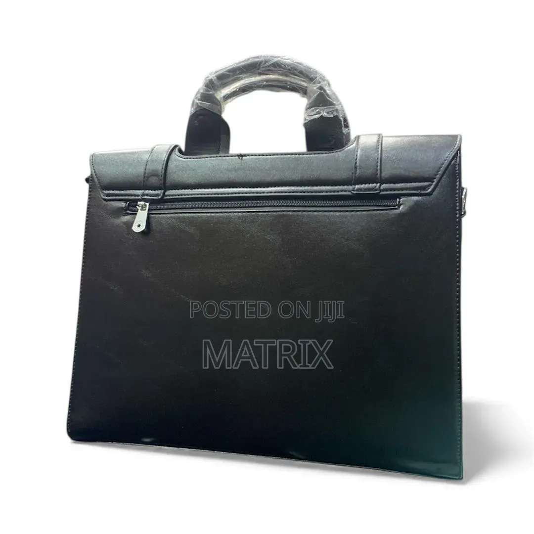 Leather Laptop Briefcase Bag | Montblanc With Buckle Closures
