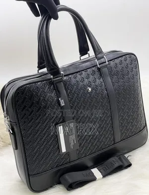 Business Laptop Bag | Brown Faux Leather Laptop Document Bag