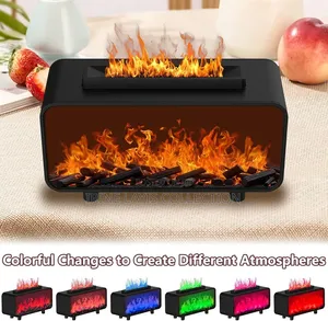 Simulated Fireplace Flame Effect Air Humidifier and Essential Diffuser