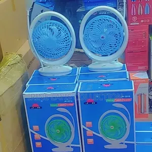 JR-2018 Rechargeable Mini Table Fans With LED Light