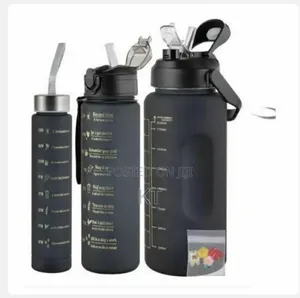 3 in 1 Motivational Strong Sports Water Bottles