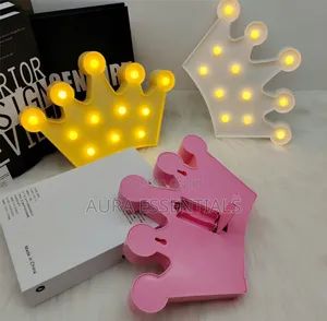 1pc 3D Kids Crown-Shaped LED Marquee Night Light