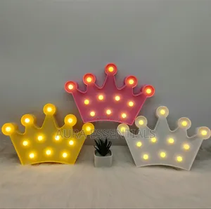 1pc 3D Kids Crown-Shaped LED Marquee Night Light
