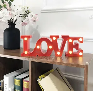 Red Plastic "LOVE" LED Marquee Sign