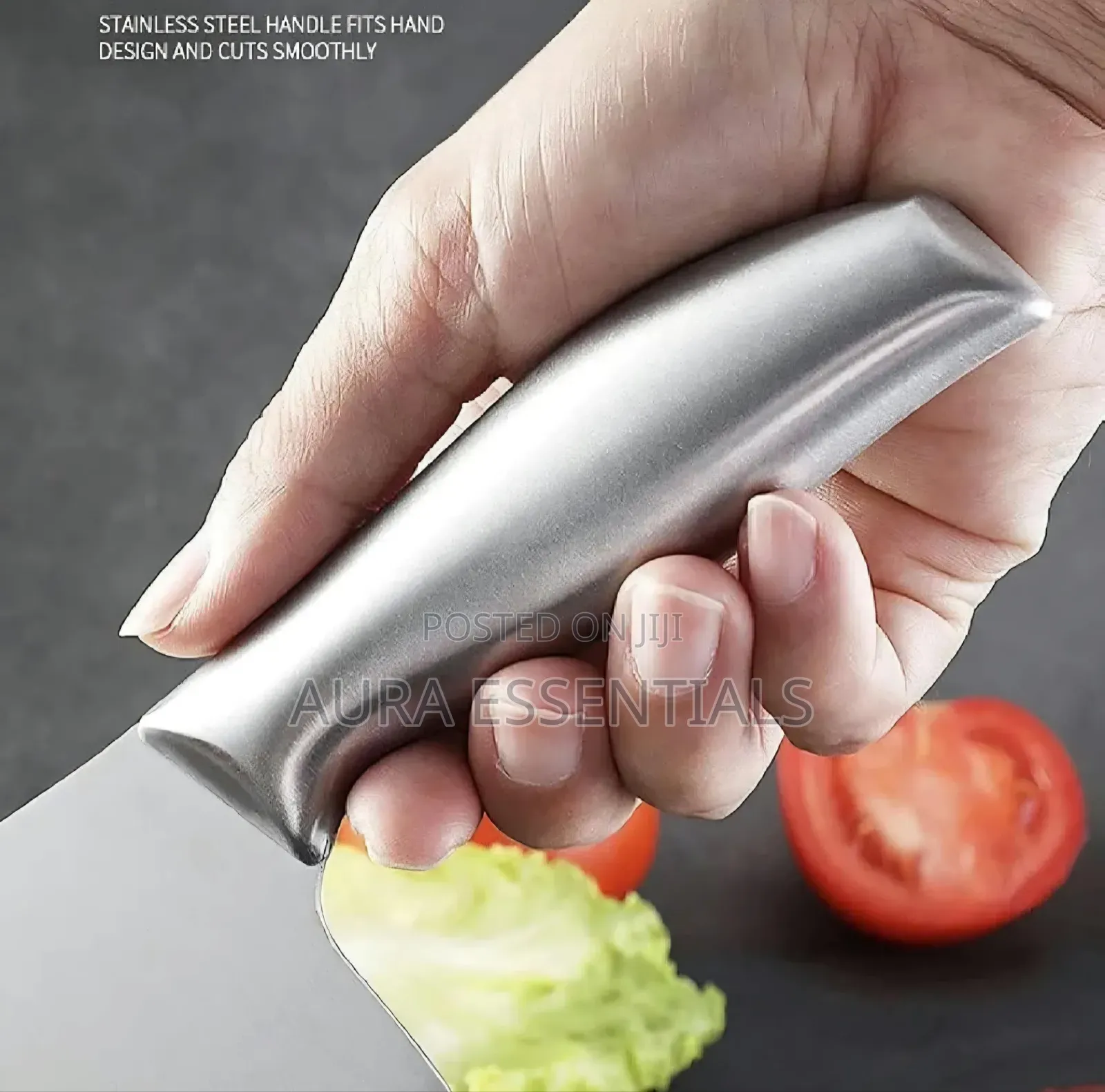 All Metal Stainless Steel Cleaver or Butcher Knife