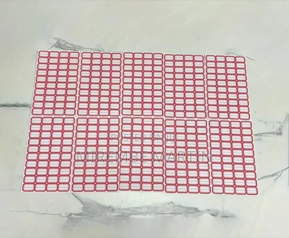 Red 10sheets/400pcs Self-Adhesive Label Stickers, Blank Writable