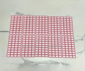 Red 10sheets/400pcs Self-Adhesive Label Stickers, Blank Writable