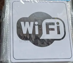 Wifi Sign Self Adhesive Silver Easy Stick Card Sticker
