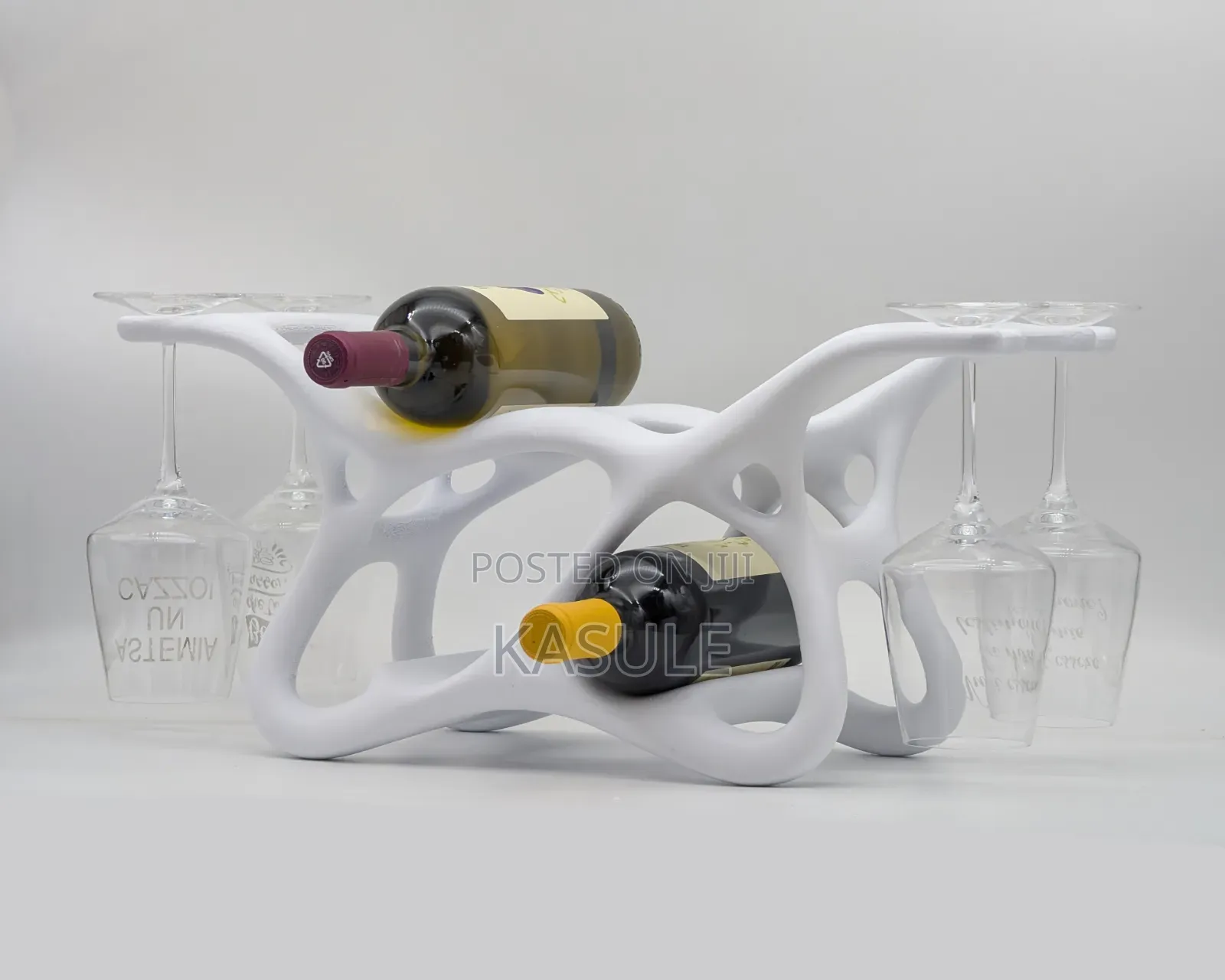 Organic Wine Glass Rack - 4 Bottle Stand
