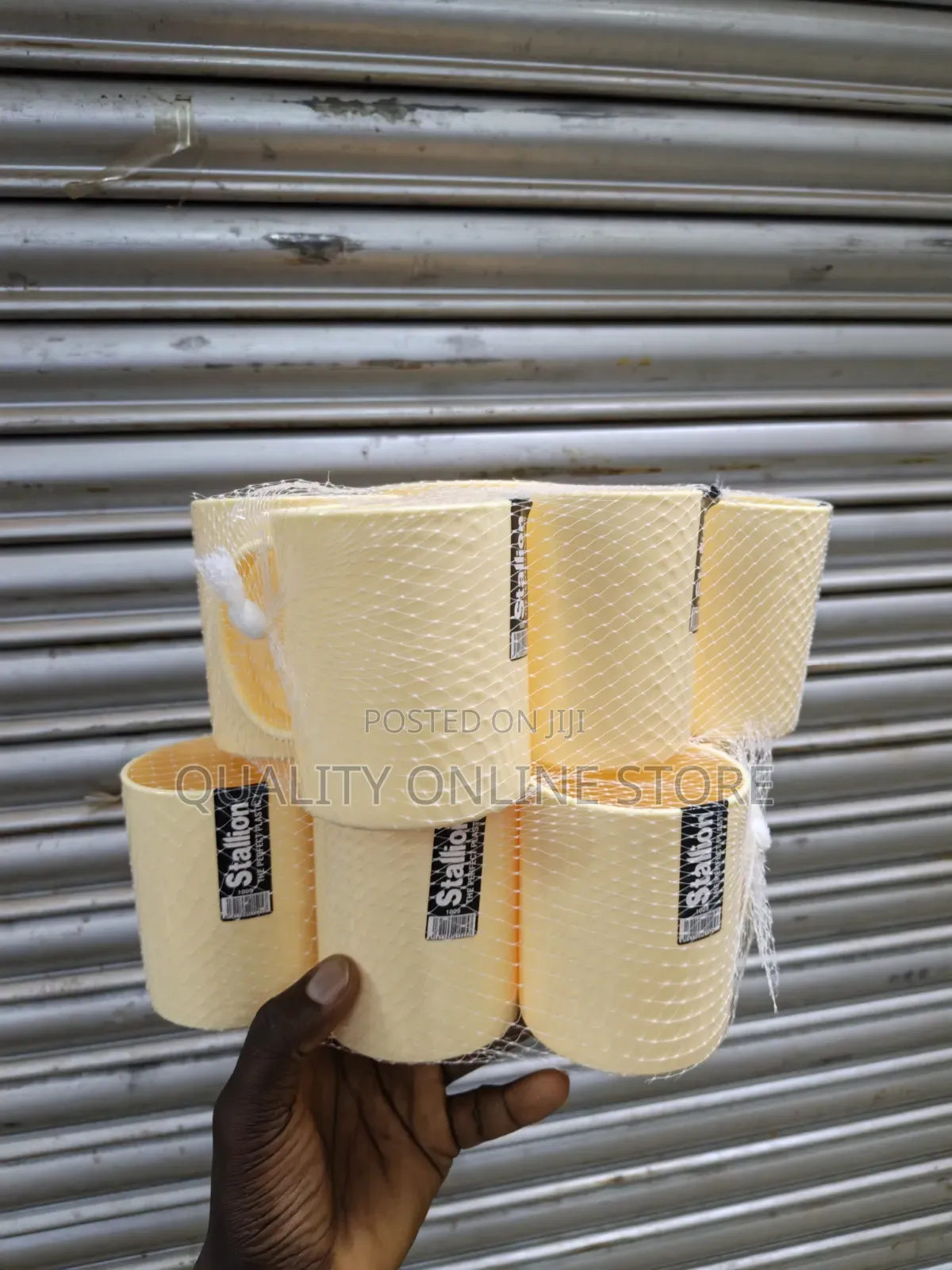 Cream Plastic Cups Plastic Cups 12pcs