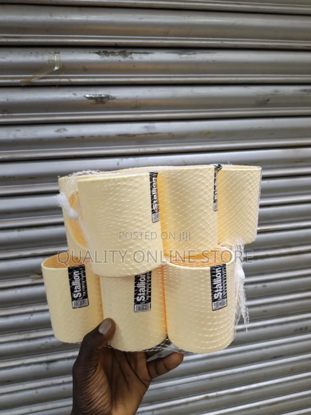 Cream Plastic Cups Plastic Cups 12pcs