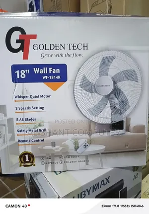 Golden Tech 18 Inch Wall Fan With Remote
