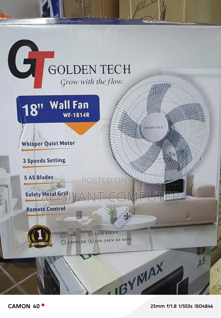 Golden Tech 18 Inch Wall Fan With Remote