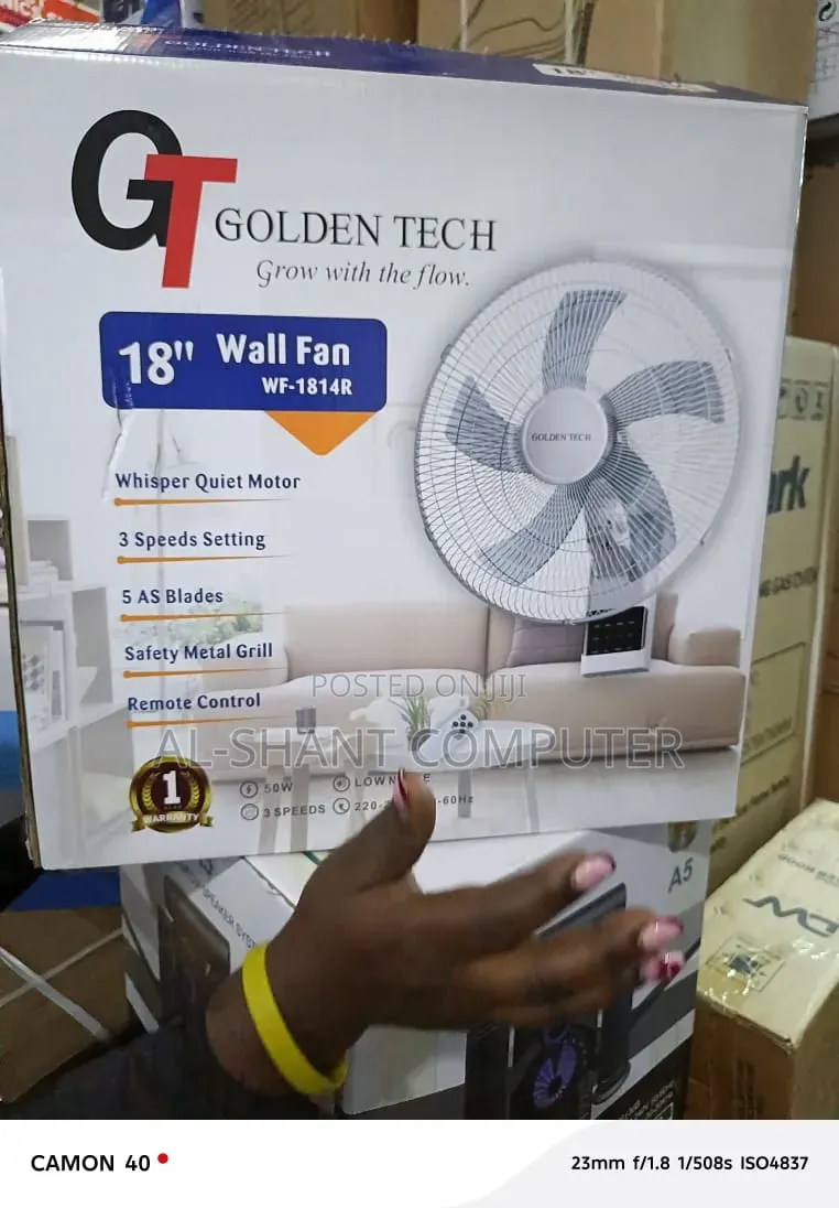 Golden Tech 18 Inch Wall Fan With Remote