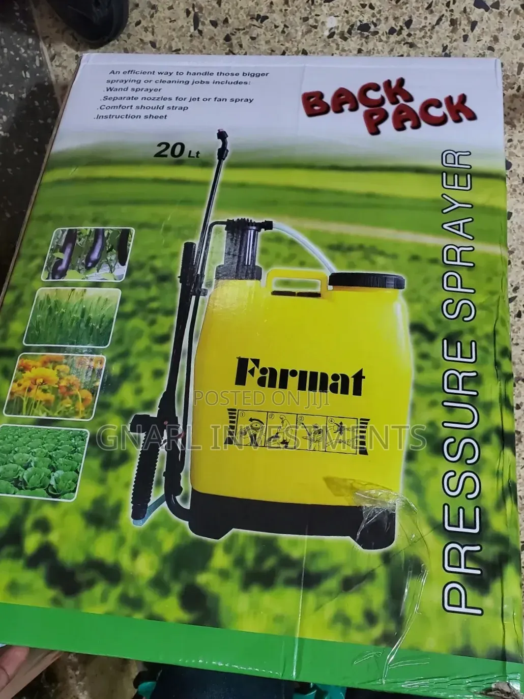 20Ltrs Farmat Back Pack Knapsack Pressure Sprayer
